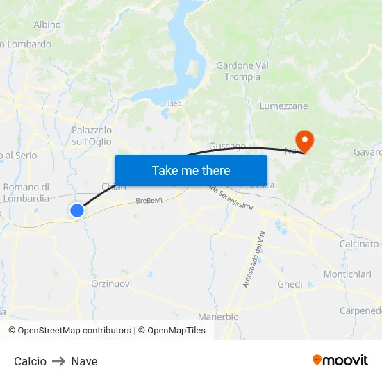 Calcio to Ship map