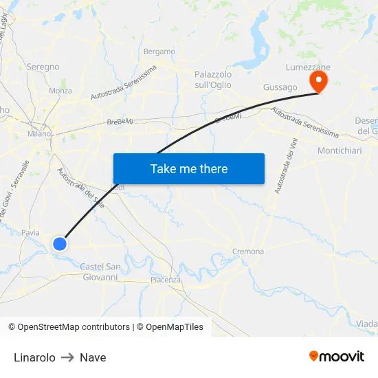 Linarolo to Ship map