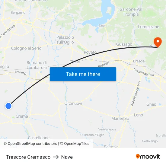 Trescore Cremasco to Ship map