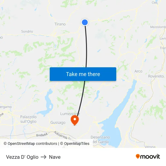 Vezza D' Oglio to Nave map