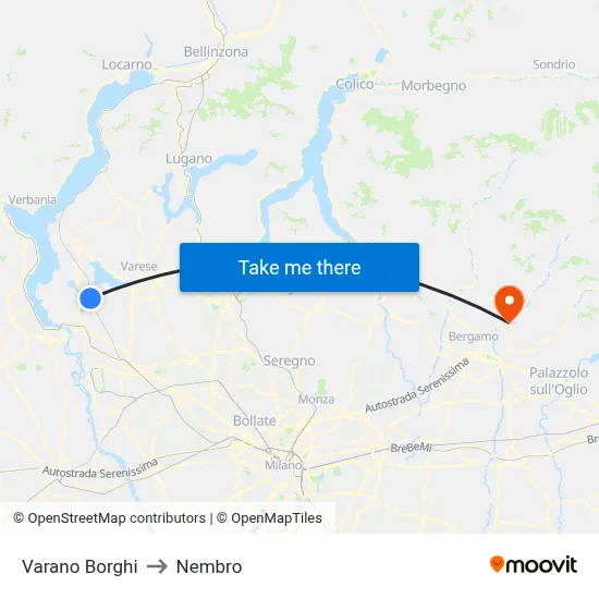 Varano Borghi to Nembro map