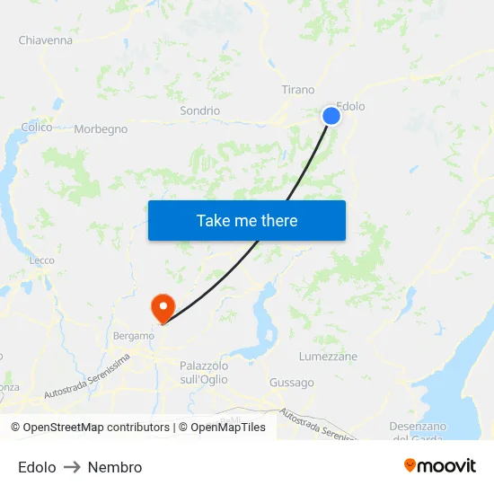 Edolo to Nembro map
