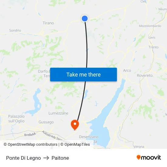 Wooden Bridge to Paitone map