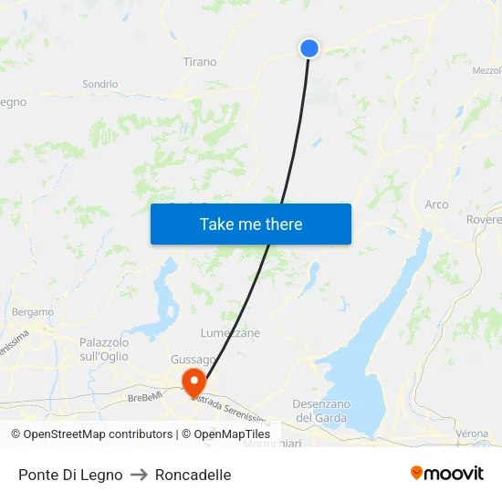 Wooden Bridge to Roncadelle map