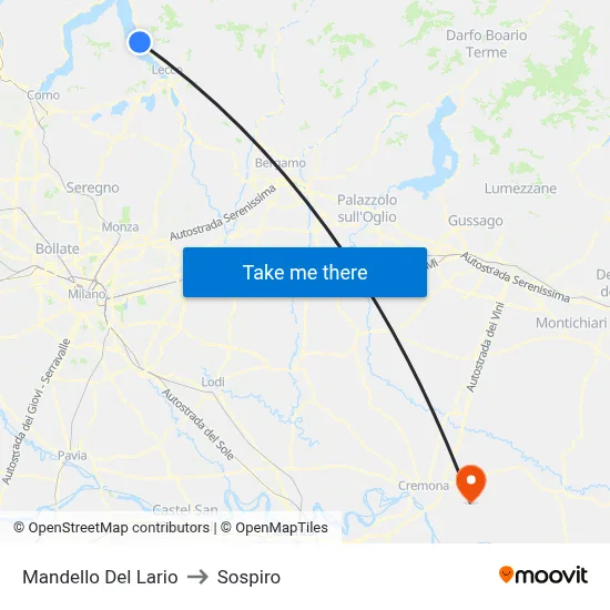 Mandello Del Lario to Sospiro map