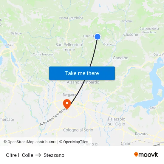Oltre Il Colle to Stezzano map