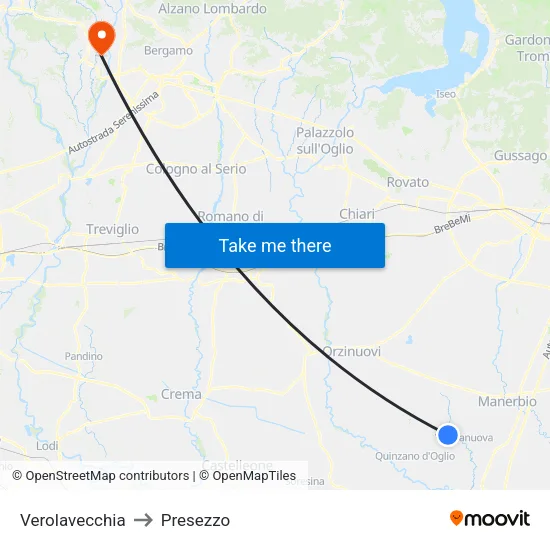 Verolavecchia to Presezzo map