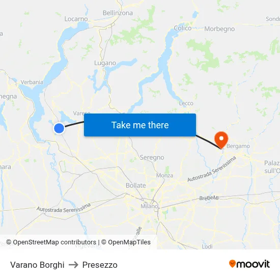 Varano Borghi to Presezzo map