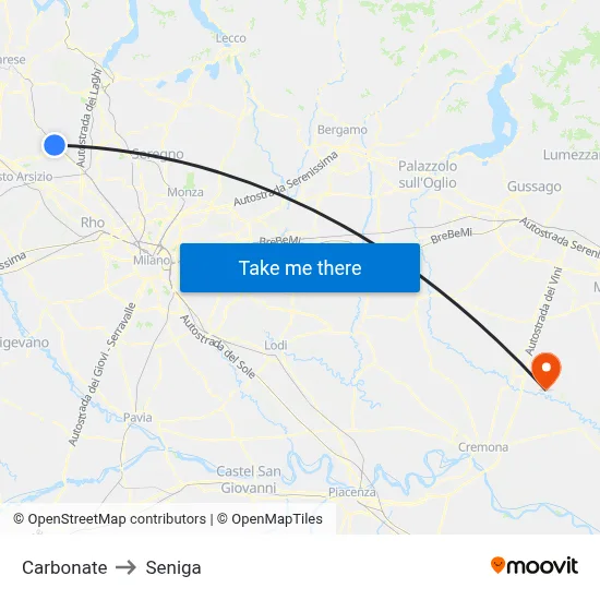 Carbonate to Seniga map