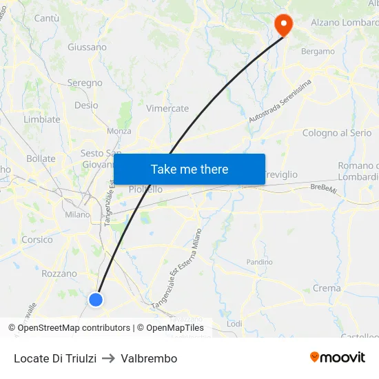 Locate Di Triulzi to Valbrembo map