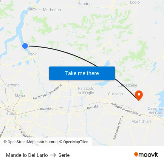 Mandello Del Lario to Serle map