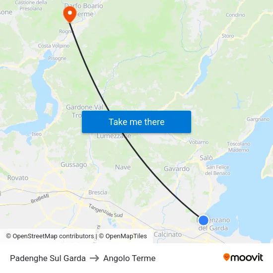 Padenghe Sul Garda to Angolo Terme map
