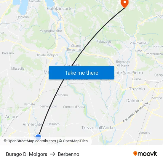 Burago Di Molgora to Berbenno map