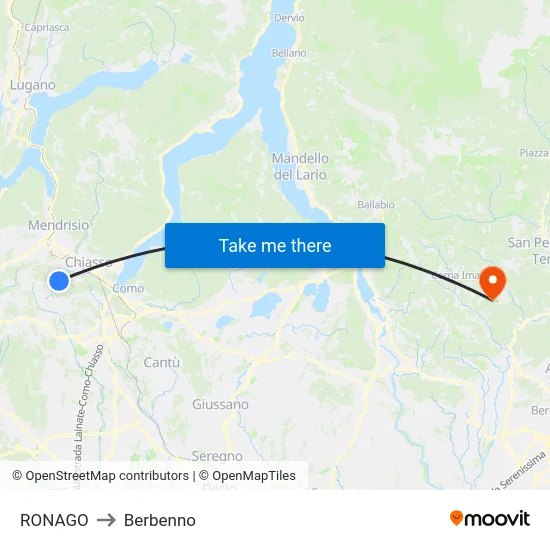 RONAGO to Berbenno map