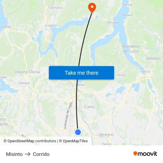 Misinto to Corrido map