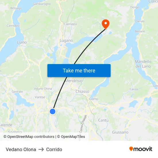 Vedano Olona to Corrido map