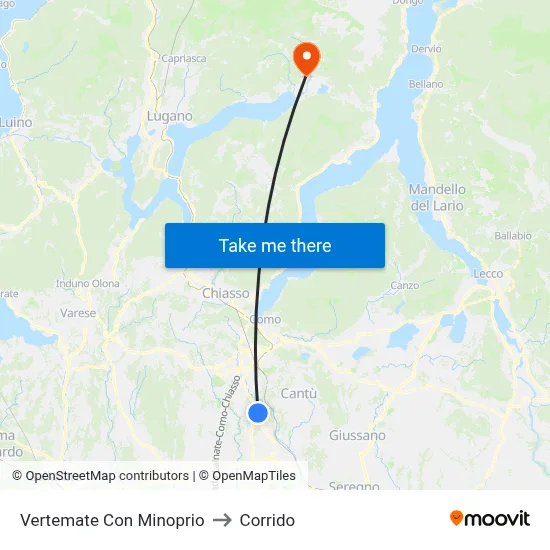 Vertemate Con Minoprio to Corrido map