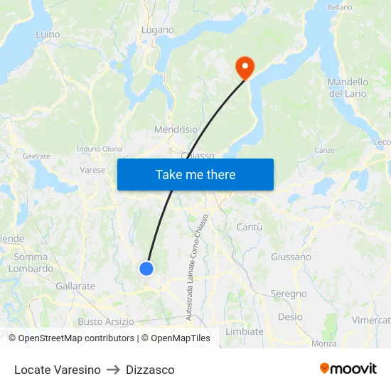 Locate Varesino to Dizzasco map