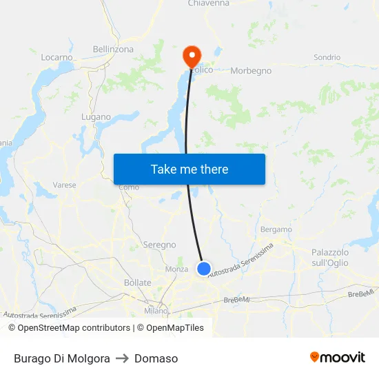 Burago Di Molgora to Domaso map