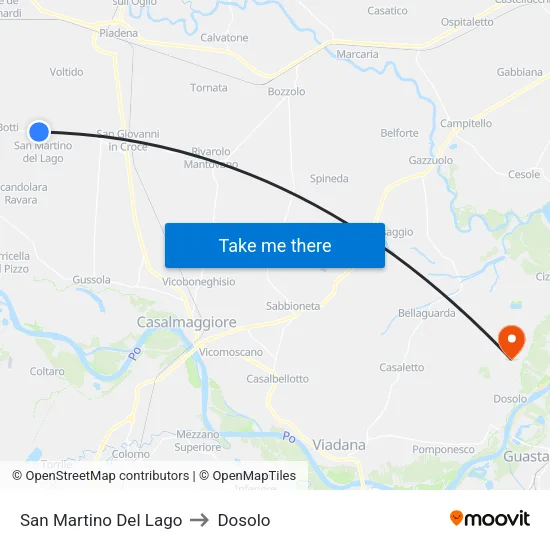 San Martino Del Lago to Dosolo map