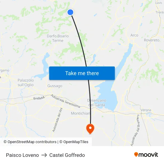 Paisco Loveno to Castel Goffredo map
