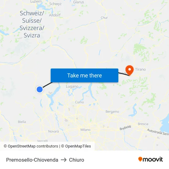 Premosello-Chiovenda to Chiuro map