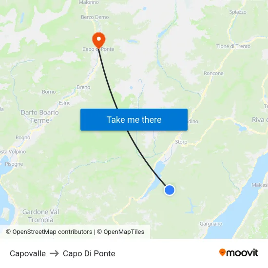 Capovalle to Capo Di Ponte map