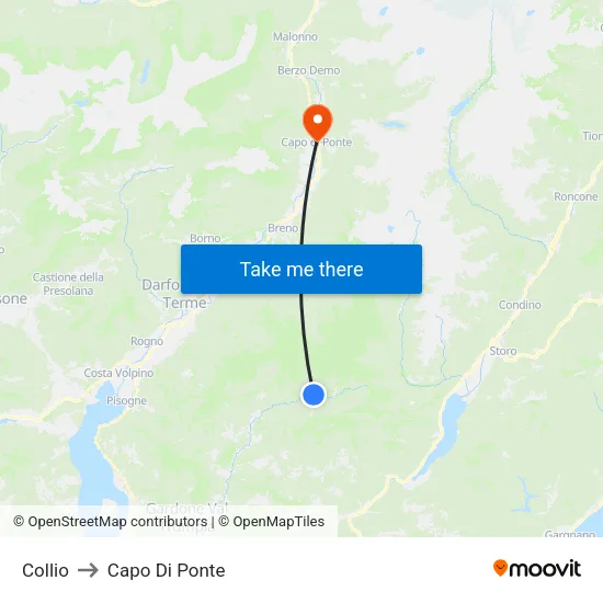 Collio to Capo Di Ponte map