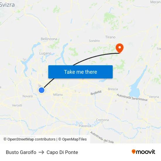 Busto Garolfo to Capo Di Ponte map