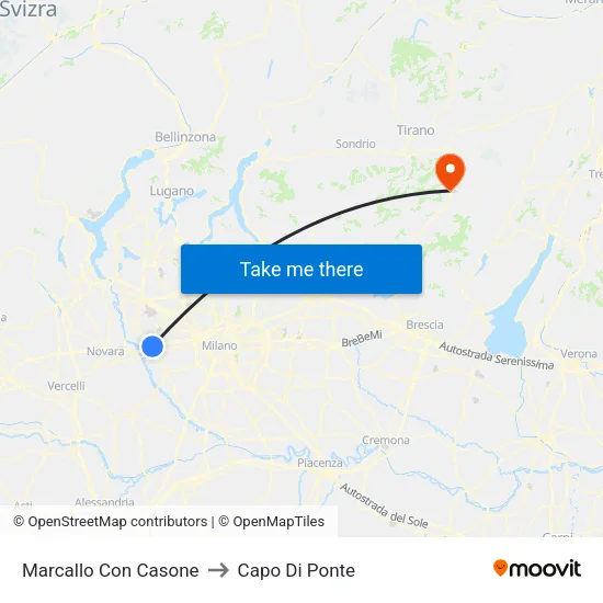 Marcallo con Casone to Capo Di Ponte map