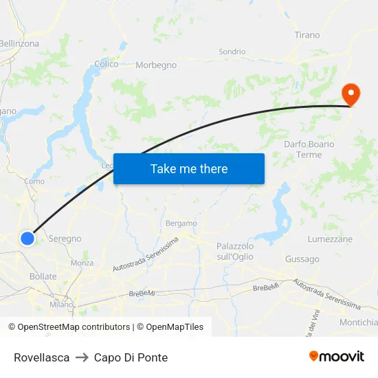 Rovellasca to Capo Di Ponte map