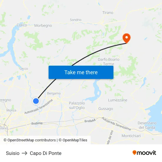 Suisio to Capo Di Ponte map