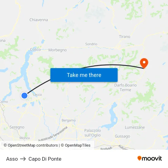 Asso to Capo Di Ponte map