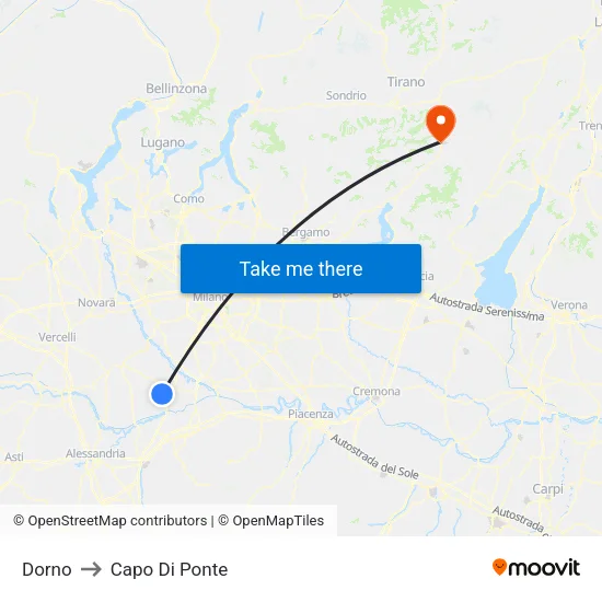 Dorno to Capo Di Ponte map