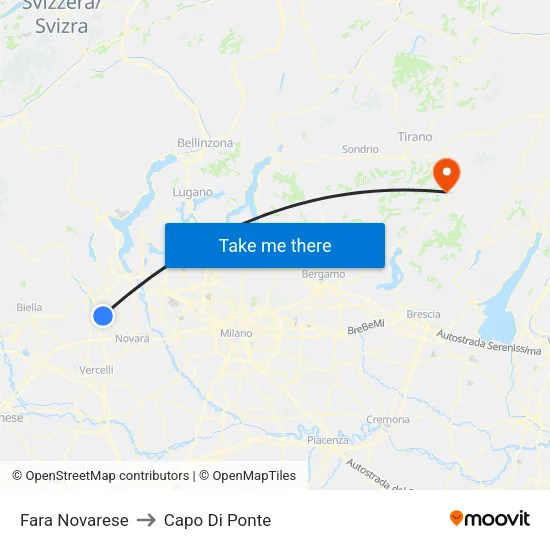 Fara Novarese to Capo Di Ponte map