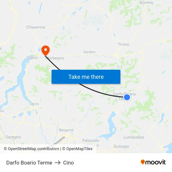 Darfo Boario Terme to Cino map