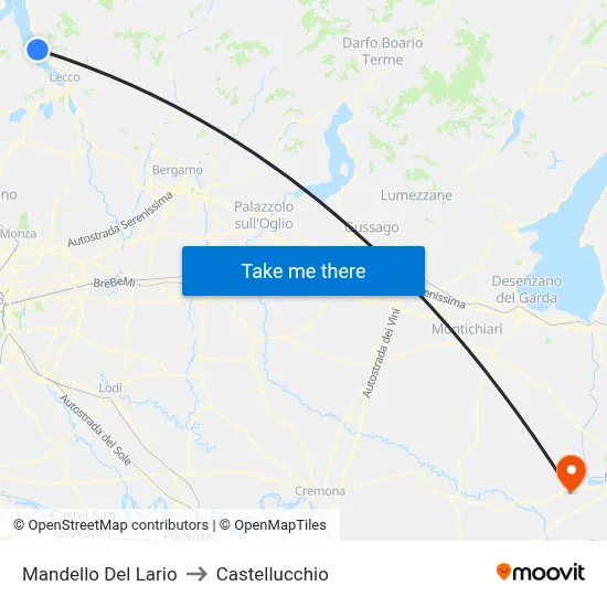 Mandello Del Lario to Castellucchio map