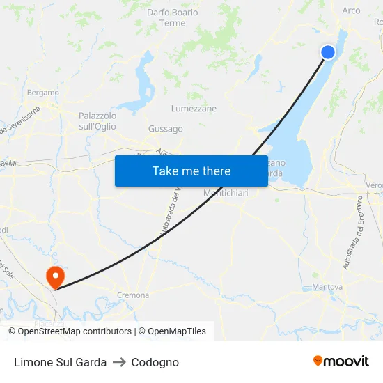 Limone Sul Garda to Codogno map