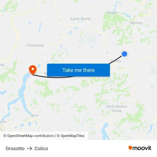 Grosotto to Colico map