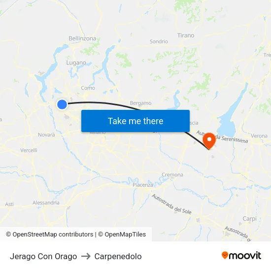 Jerago con Orago to Carpenedolo map