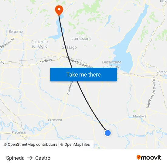 Spineda to Castro map