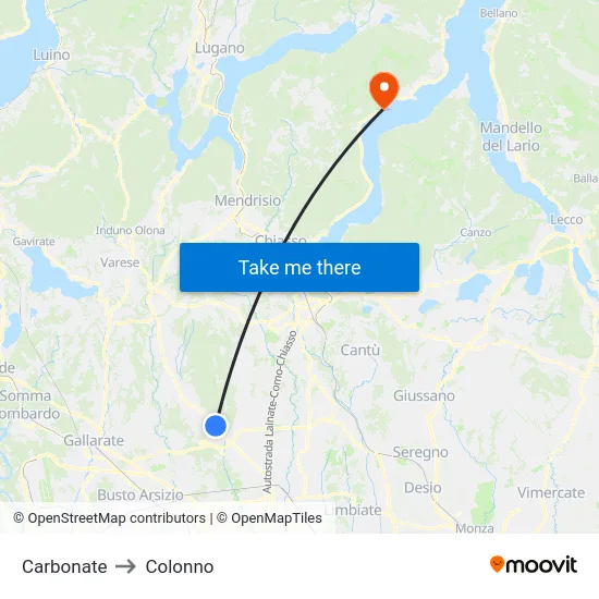 Carbonate to Colonno map