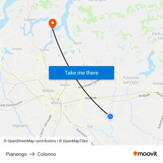 Pianengo to Colonno map