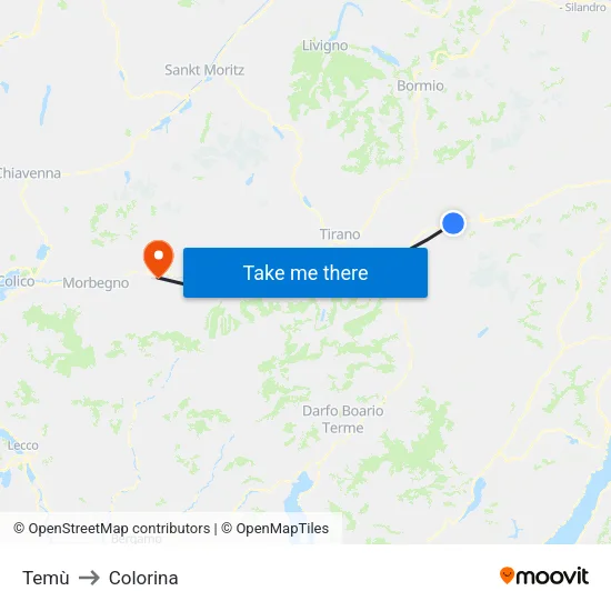 Temù to Colorina map