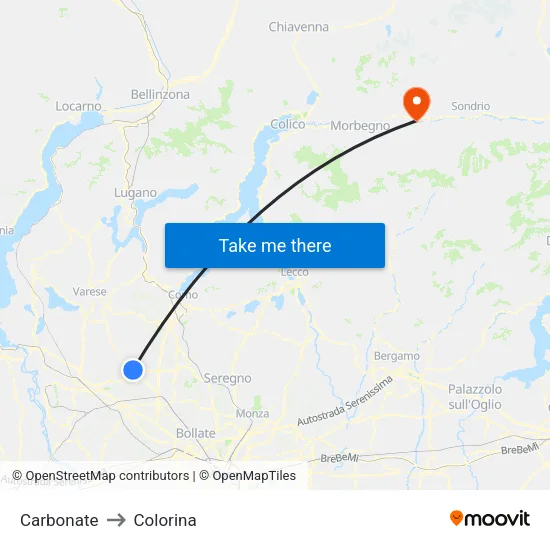 Carbonate to Colorina map