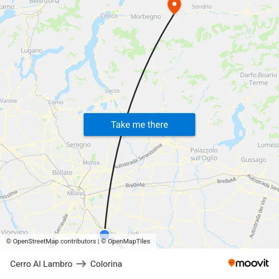 Cerro Al Lambro to Colorina map