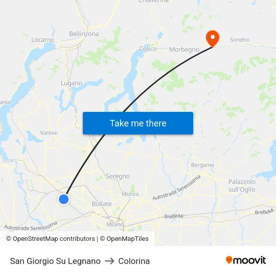 San Giorgio Su Legnano to Colorina map