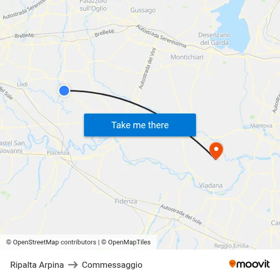 Ripalta Arpina to Commessaggio map