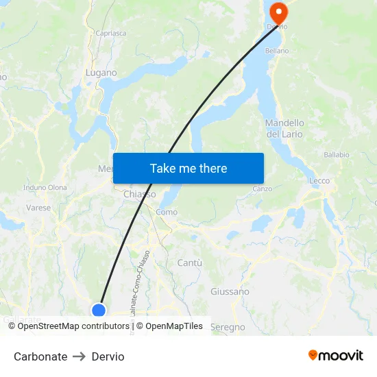 Carbonate to Dervio map