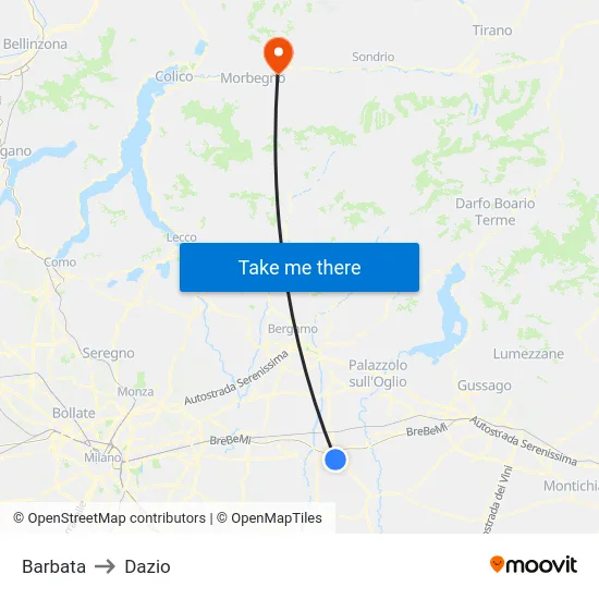 Barbata to Customs map